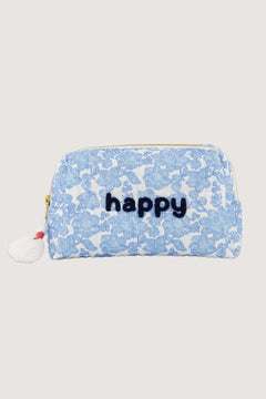 Toilettas met bloemen 'Happy'