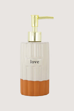 Zeepdispenser in terracotta 'love'