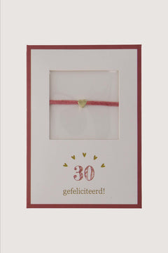 Armbandje met hartje '30 gefeliciteerd'