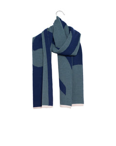 Sjaal in merinowol Semicolon midi teal