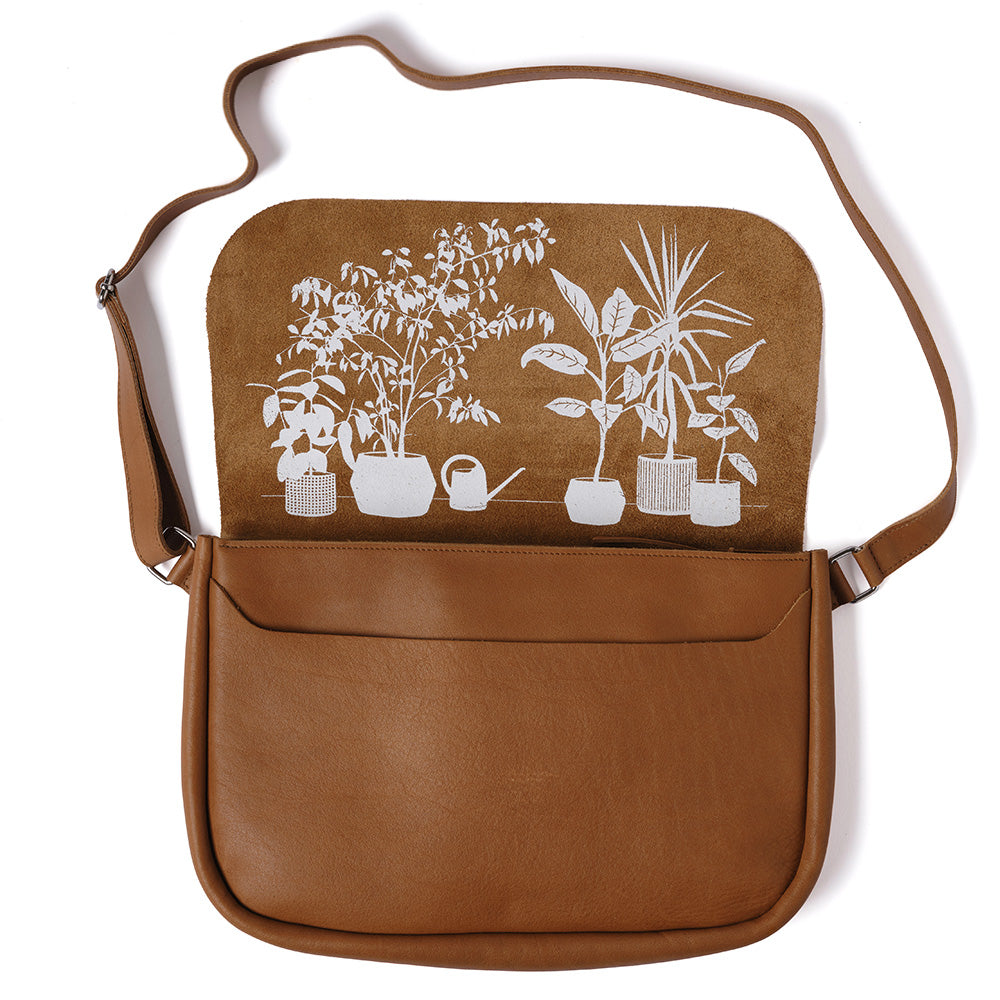 Tas Plant Sitter - Cognac used look