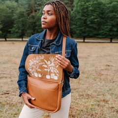Tas Plant Sitter - Cognac used look