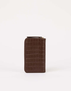Portemonnee Jett - chocolate croco leather