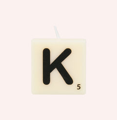 Letter kaarsen - K