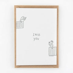Kaart 'I miss you... balcony'