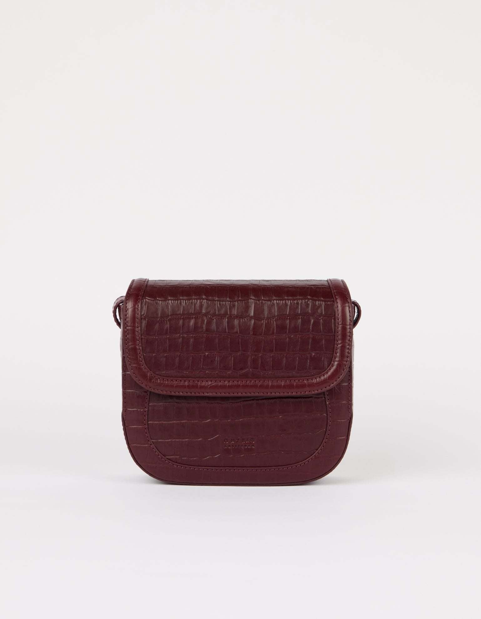 Nina - Dark cherry croco leather