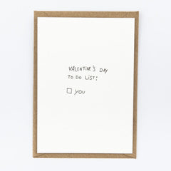 Kaart -'To do list - Valentine'