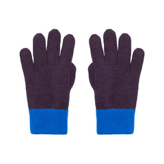 Handschoenen - plum - 90% extra fijne merinowol