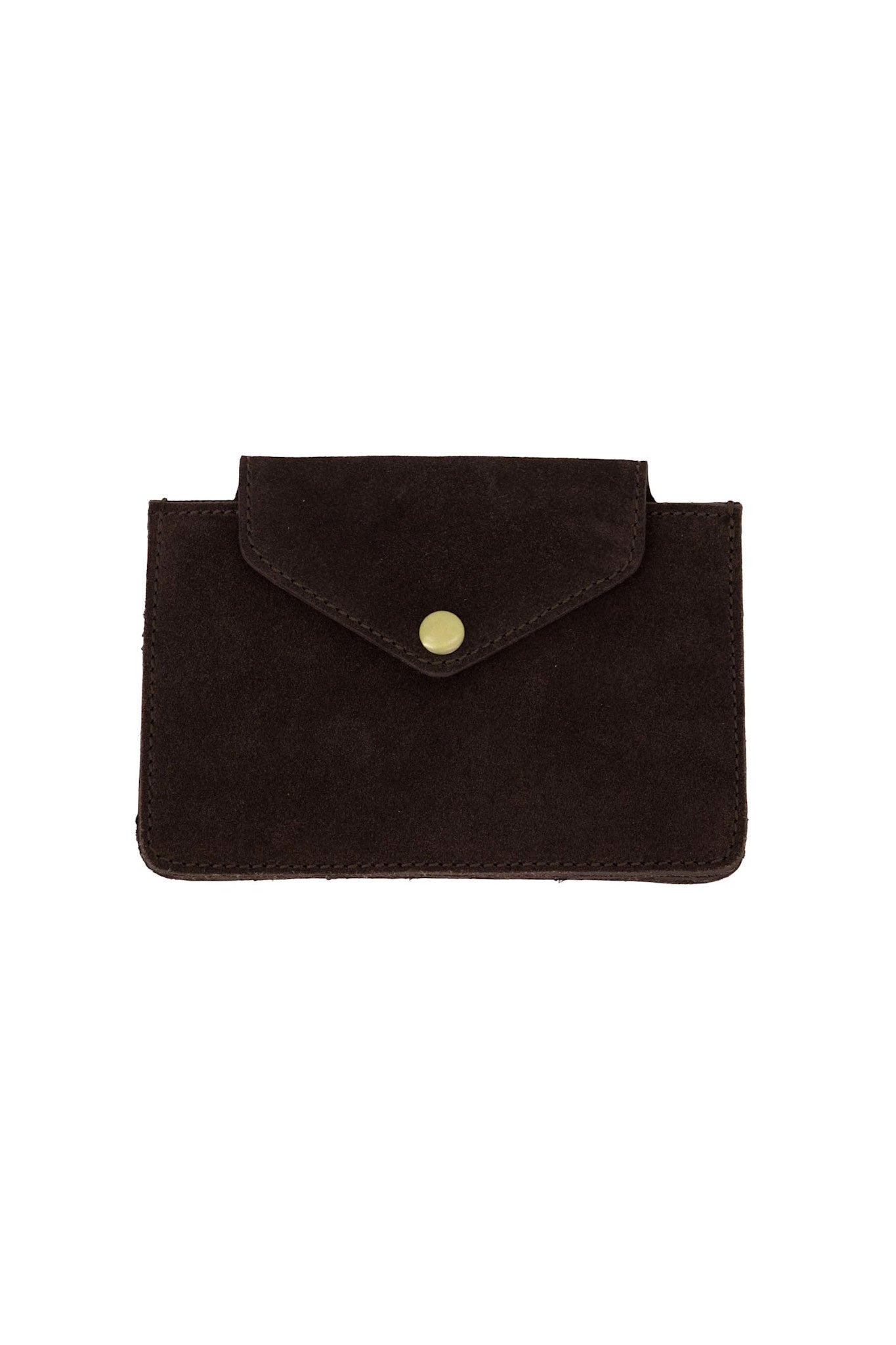 Portemonnee in suede - choco