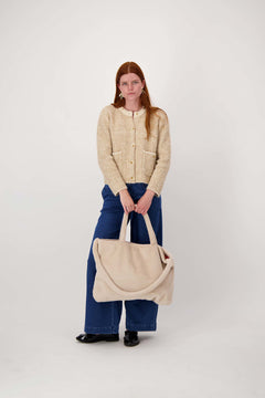 Shopper van faux fur - beige