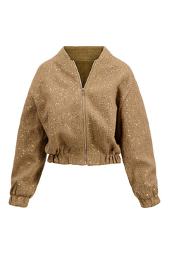 Bomber jasje met sequins
