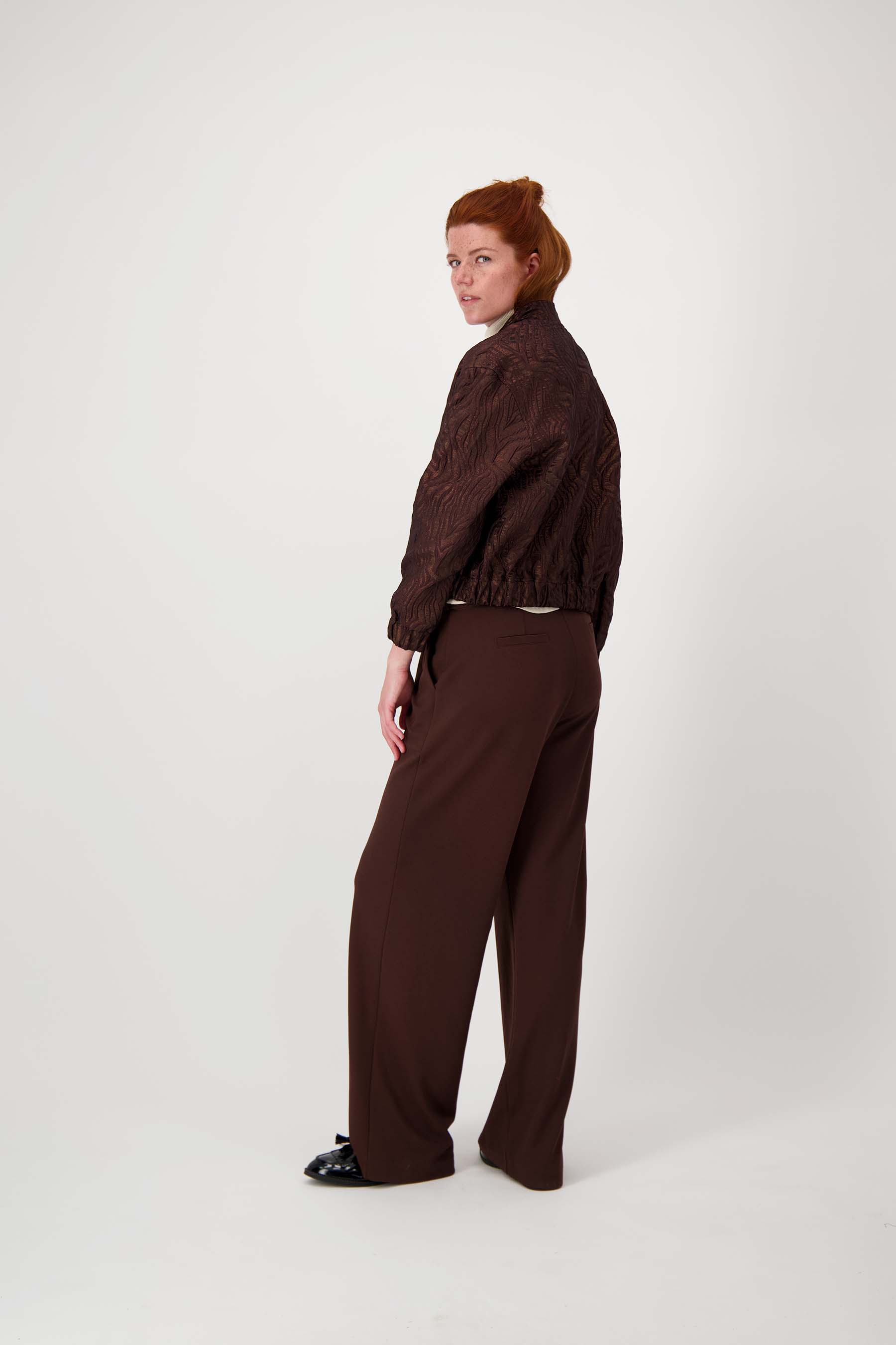 Bomber jasje van lurex jaquard stof