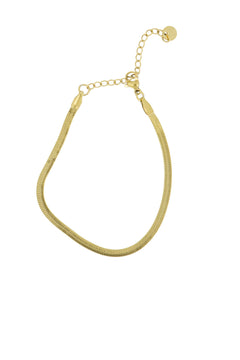 Platte ketting met visgraat structuur (45 cm)