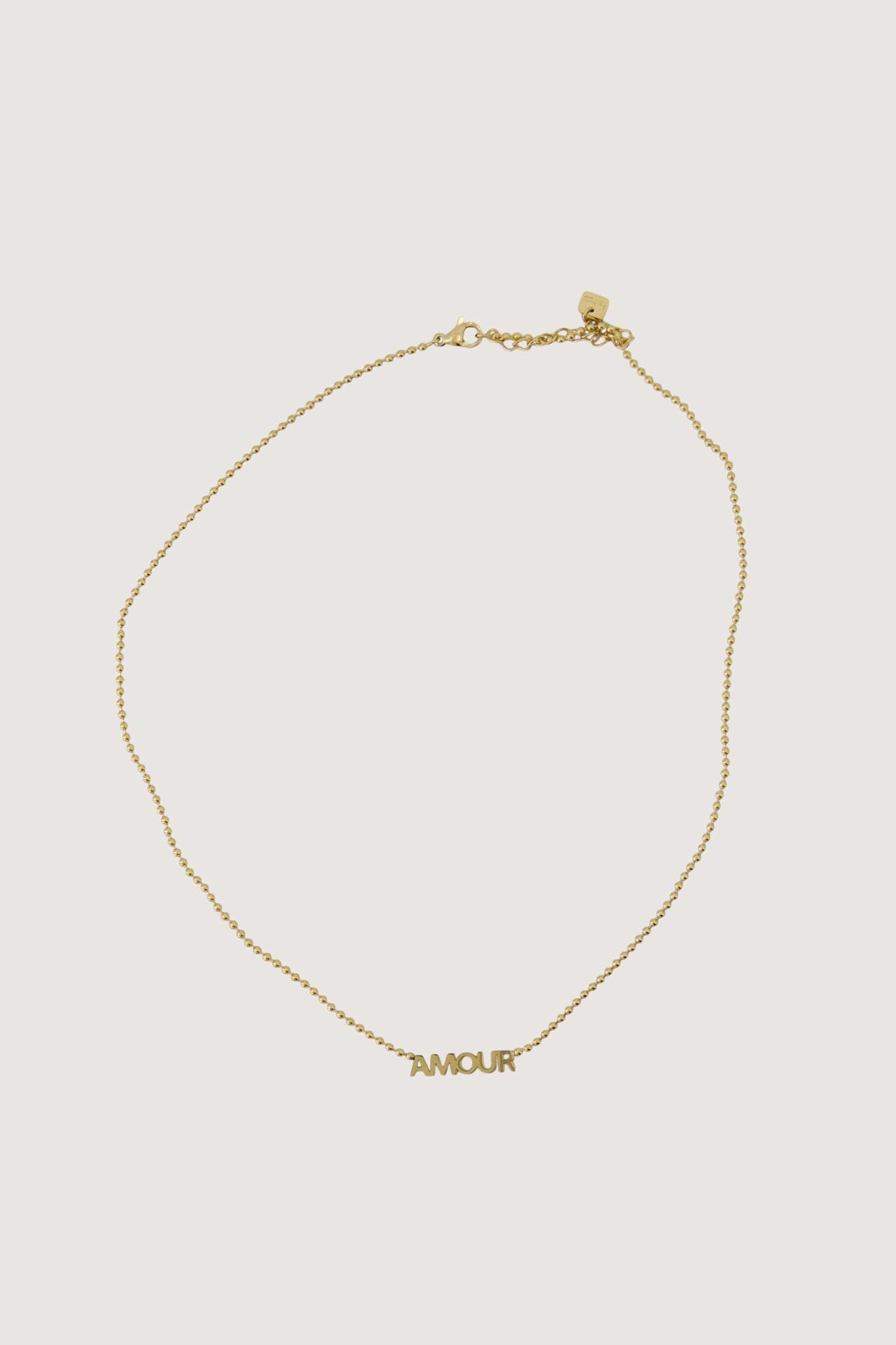 Goudkleurige ketting 'amour'