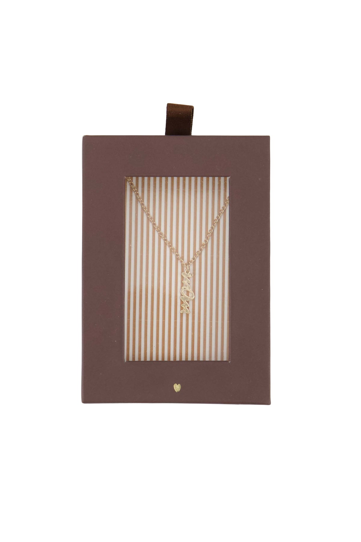 Goudkleurige ketting 'Mom' in doosje