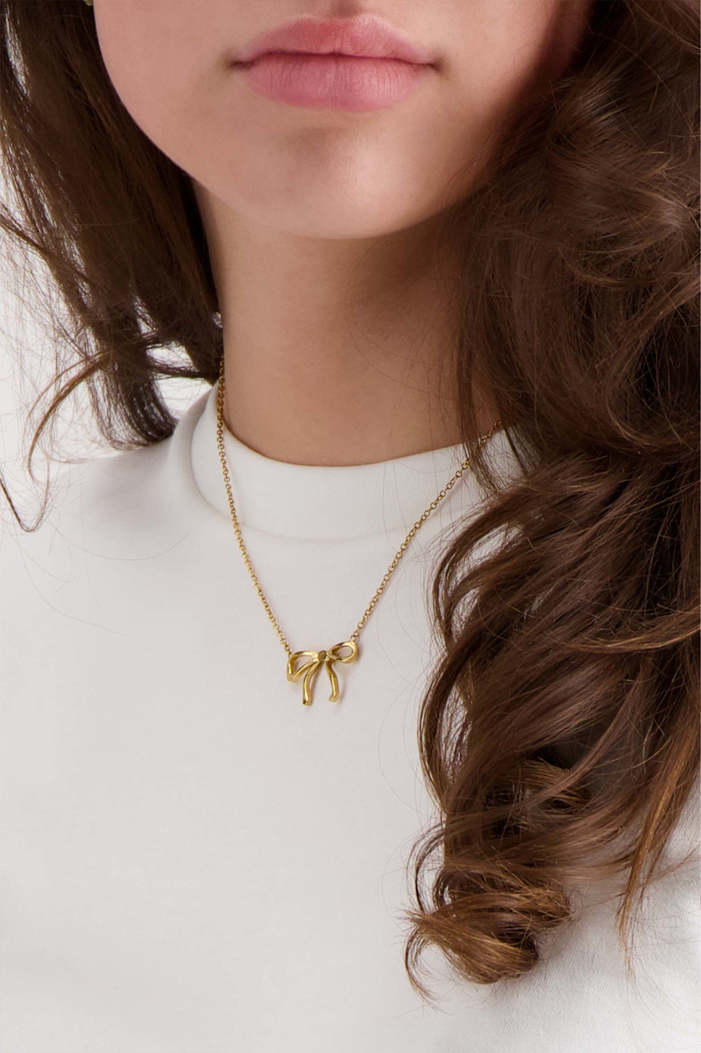 Ketting met strik goud