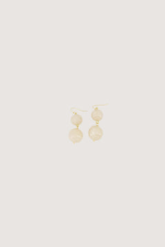 Oorhanger met resin parels - grey oyster