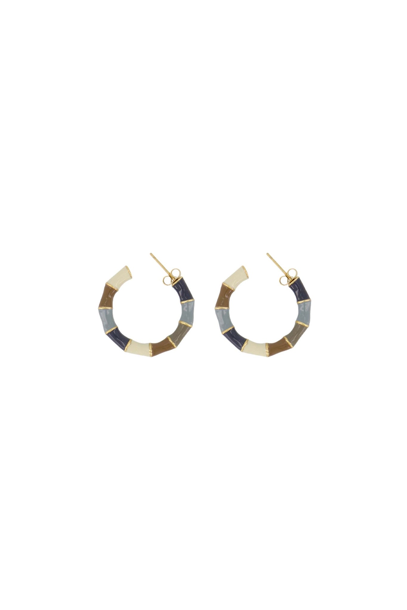 Oorring - steker met strepen - multicolor