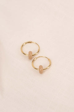 Oorbellen met rondje - sahara