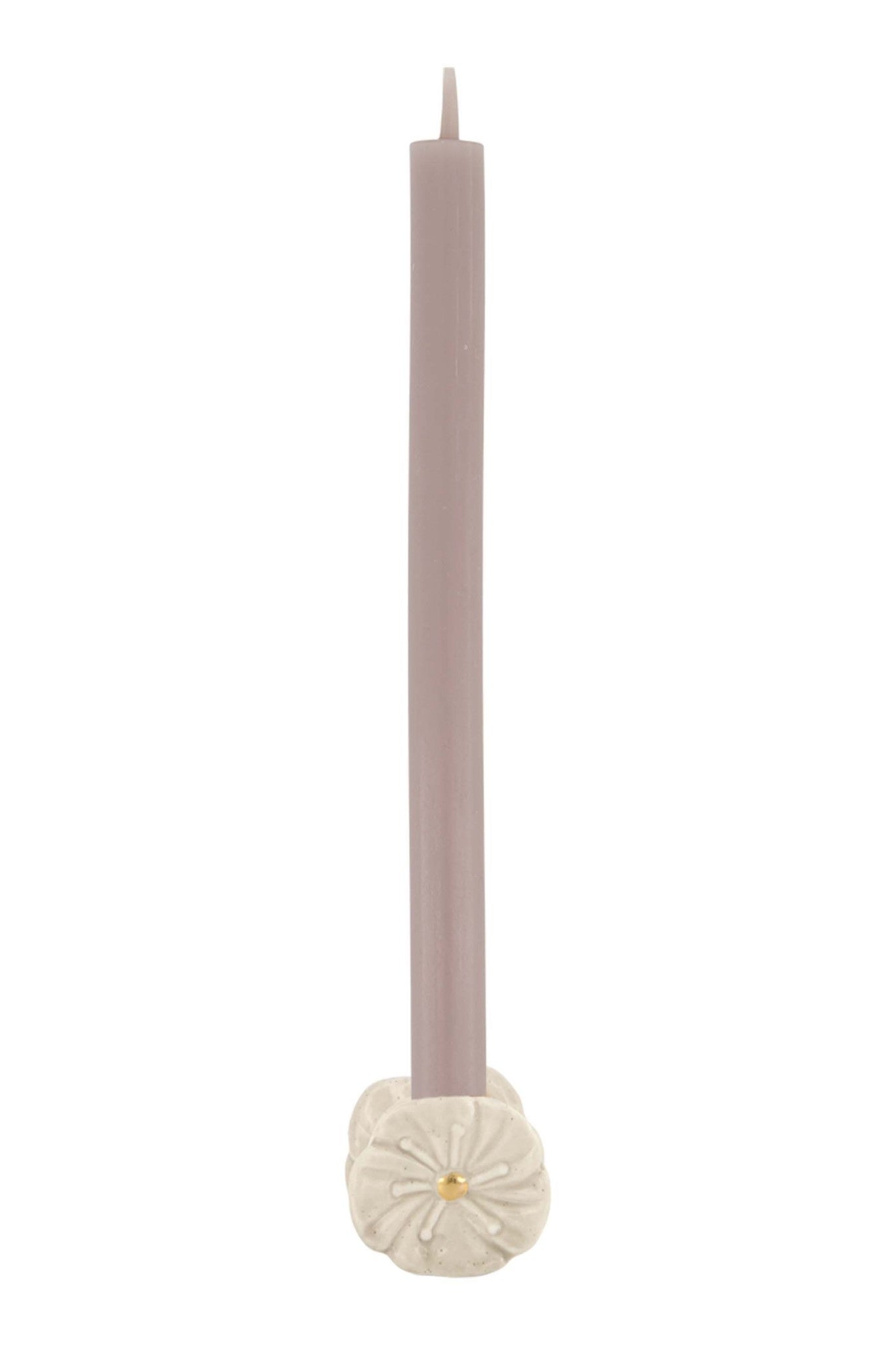 Doosje met 10 smalle kaarsjes -17 cm -beige