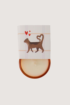 Geurkaarsje in wikkel 'I meow you'