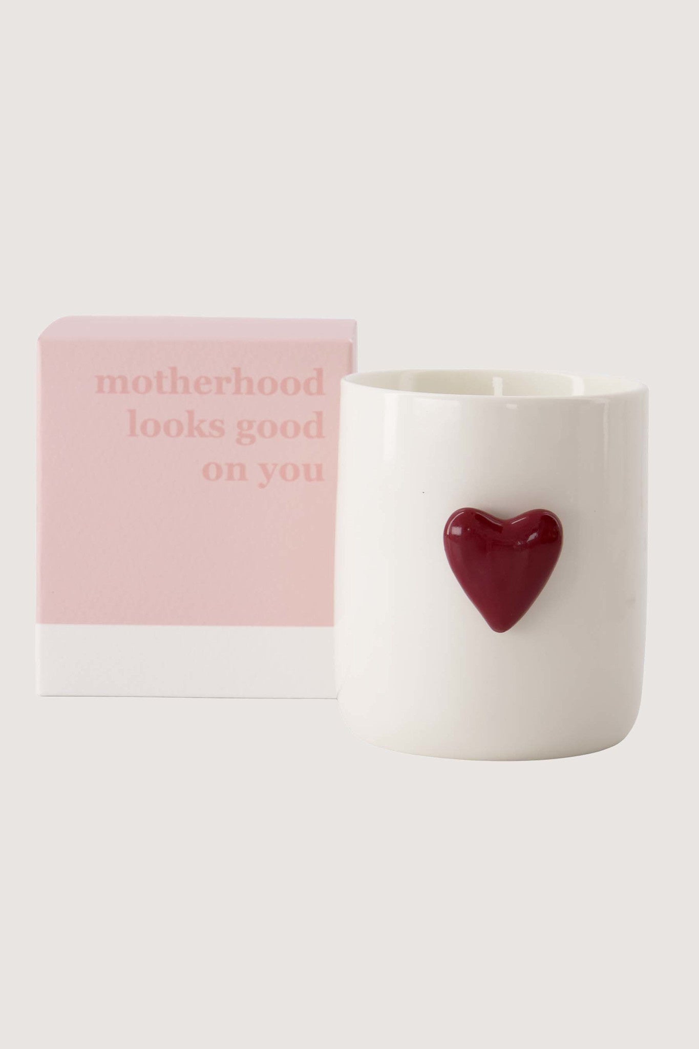 Geurkaars met hartje in doosje 'Motherhood looks good on you'