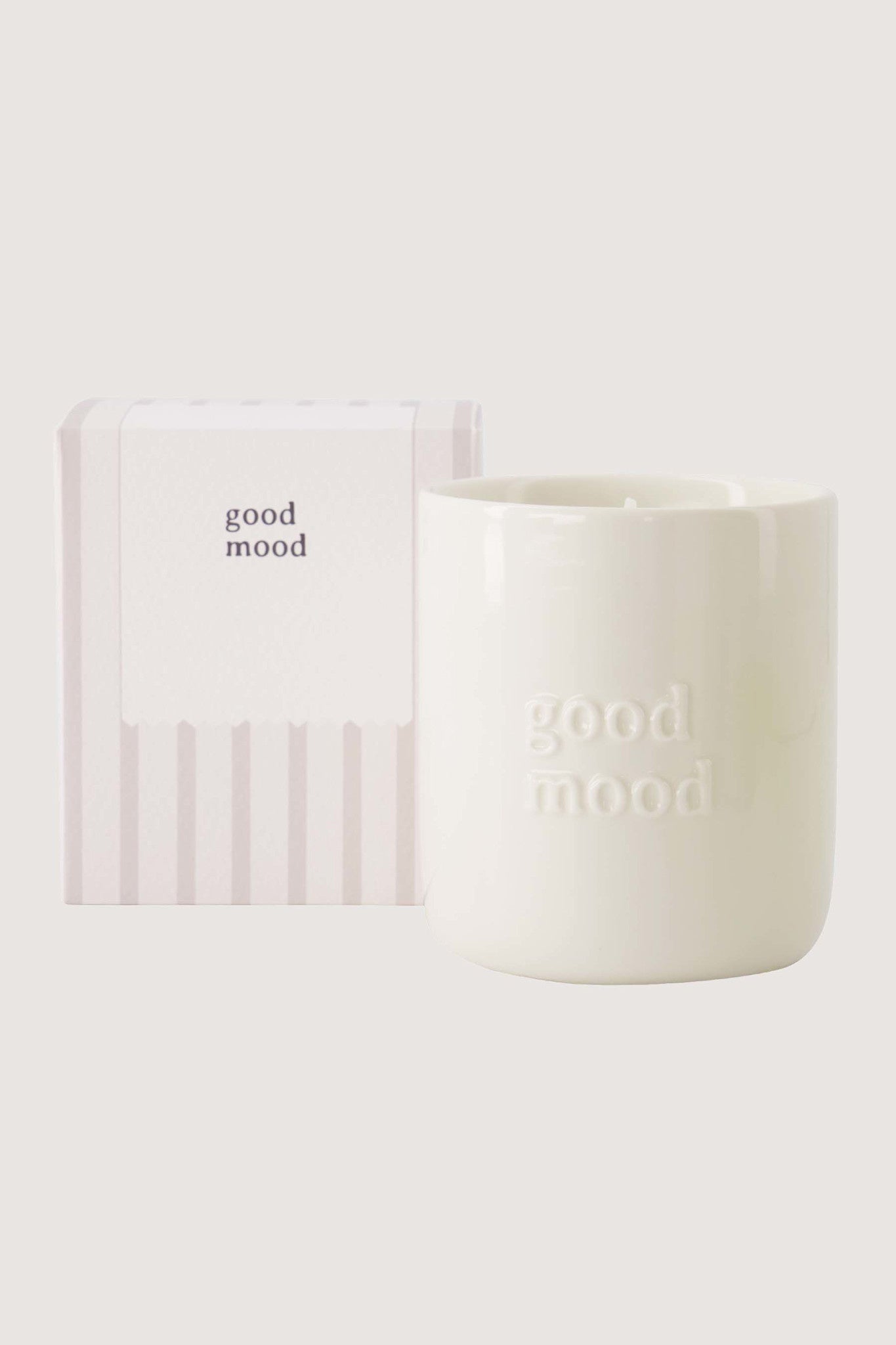 Geurkaars keramiek in doosje 'good mood'
