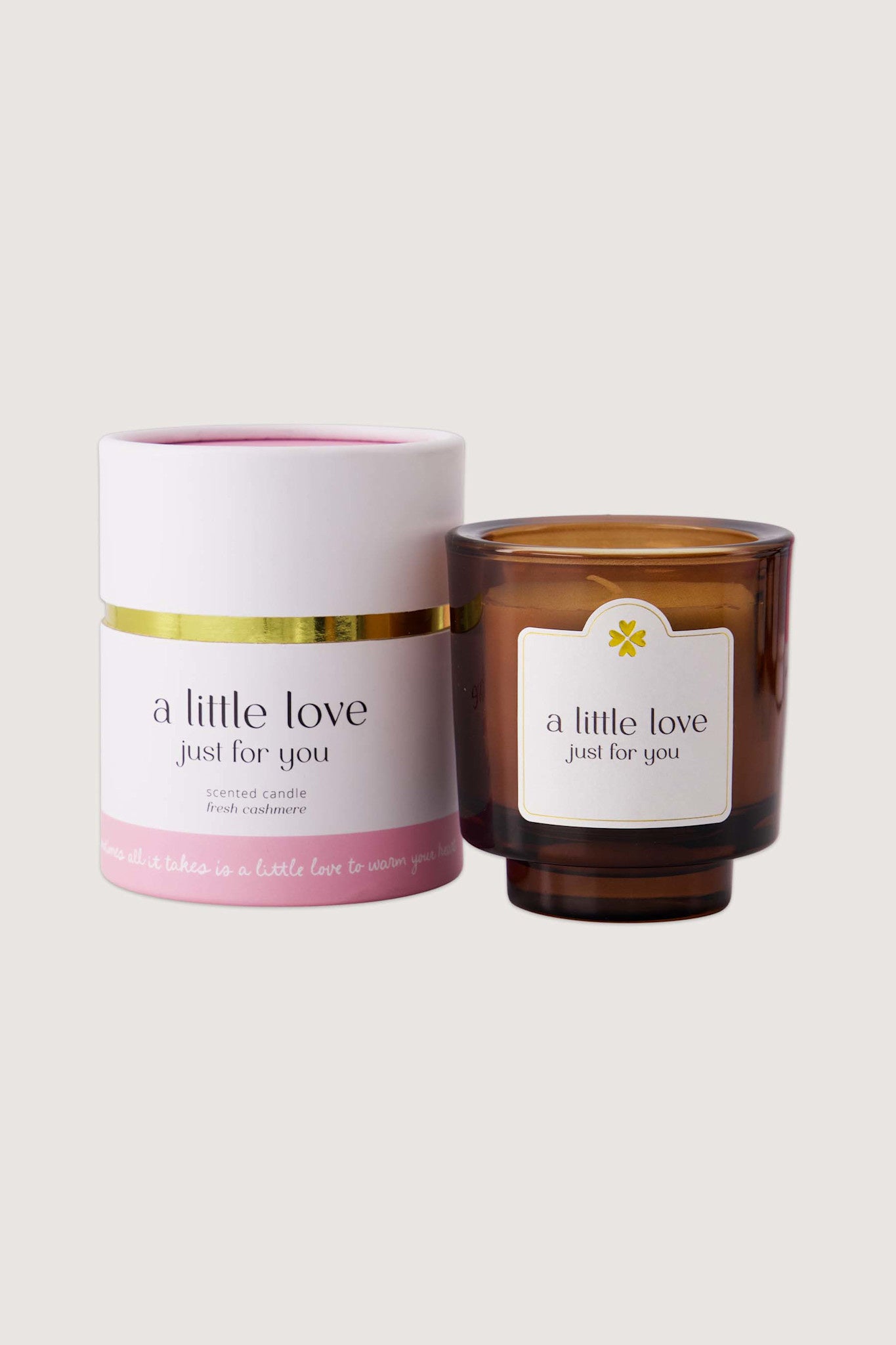 Geurkaars in koker 'a little love just for you'