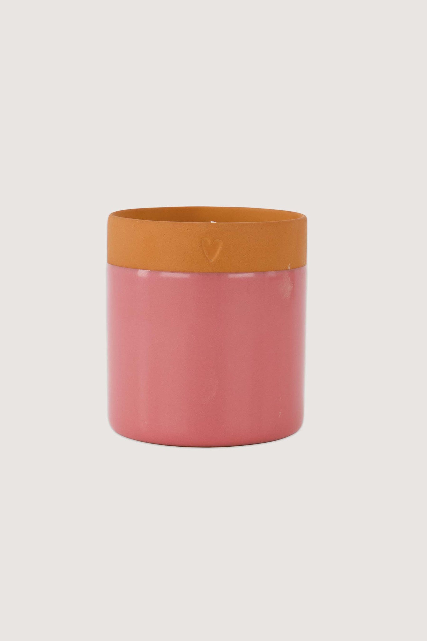 Geurkaars in terracotta pot -  hartje