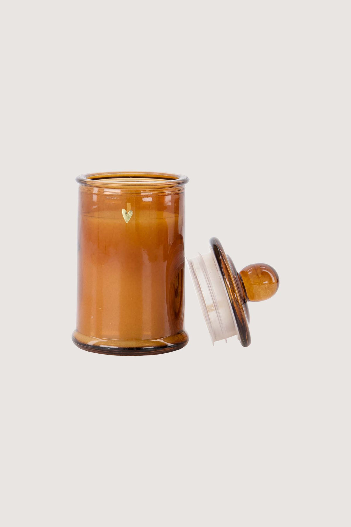 Geurkaars in glas met deksel - camel