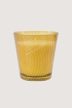 Geurkaars in glas vlechtpatroon 'Geniet van de kleine dingen'