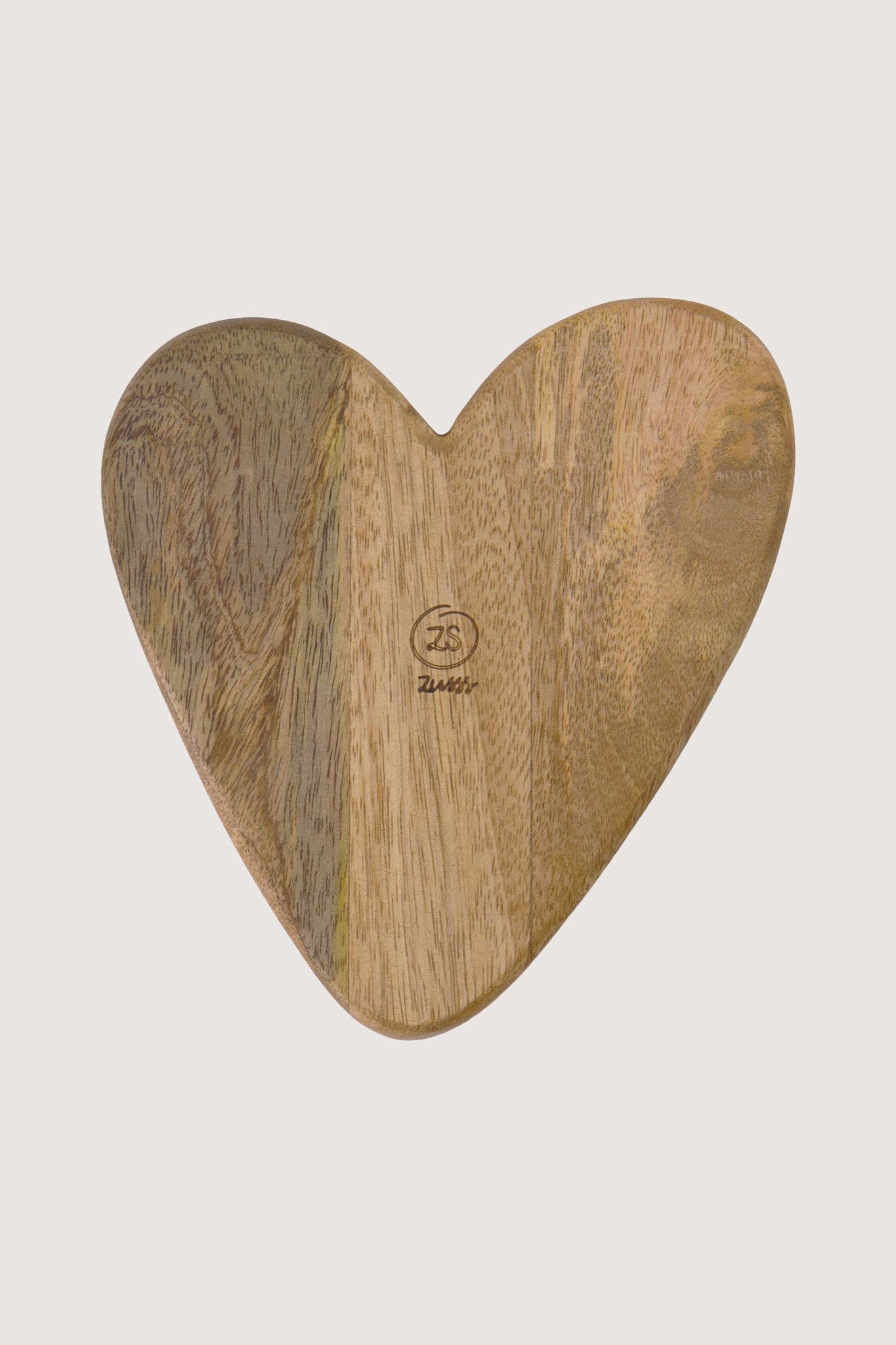 Houten kom hartje - zandkleur