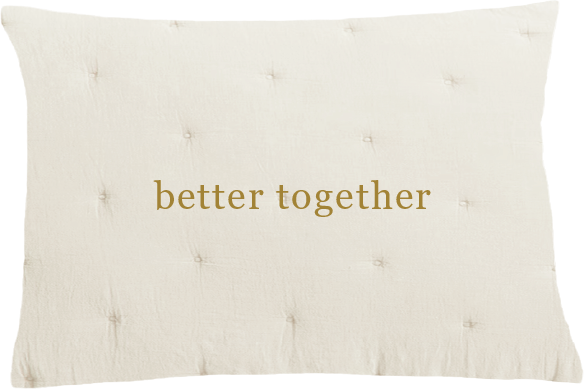 Kussen 'Better together' 25 x 35 cm