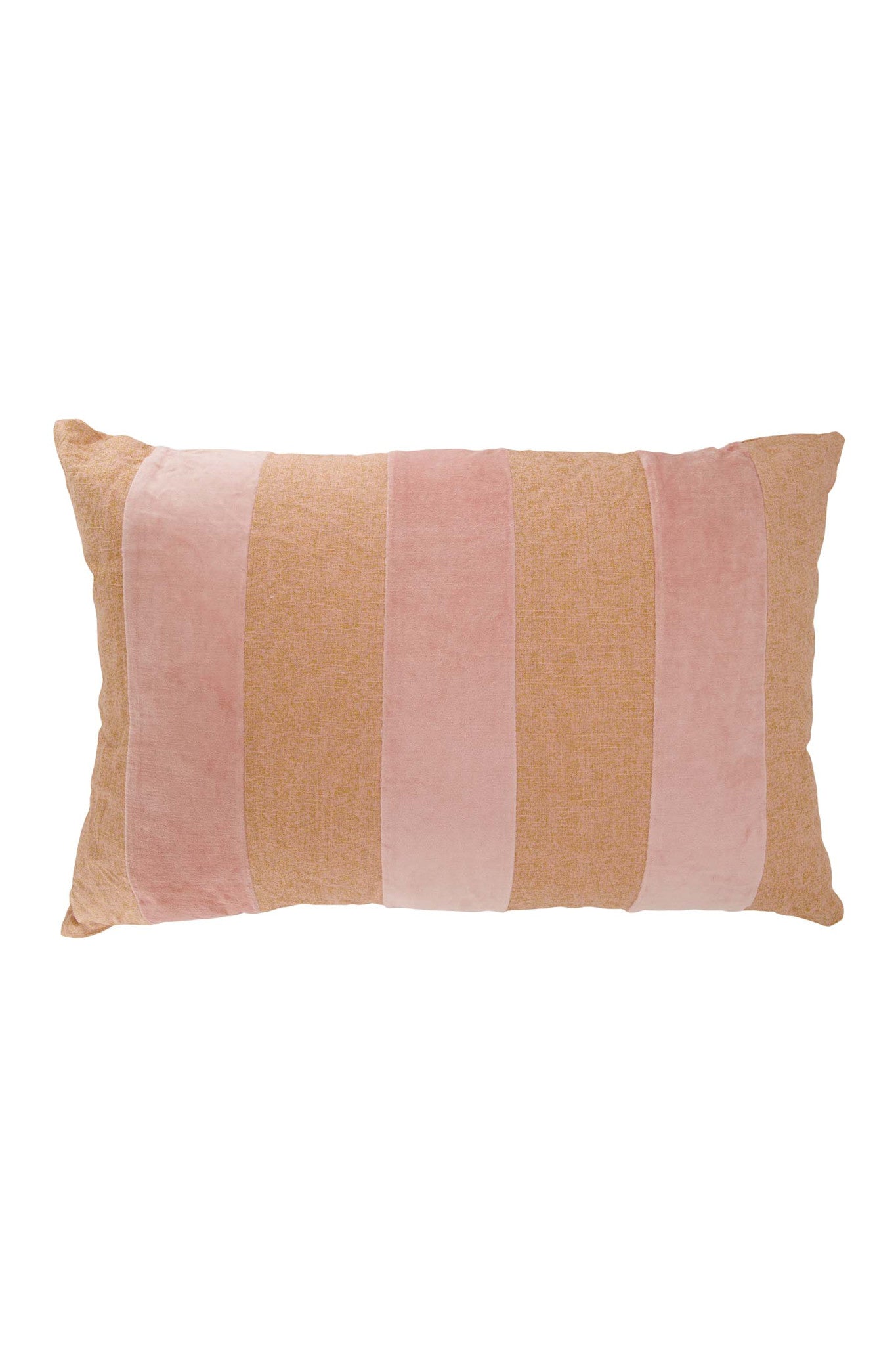Kussen  met streep katoen/velvet 60x40cm