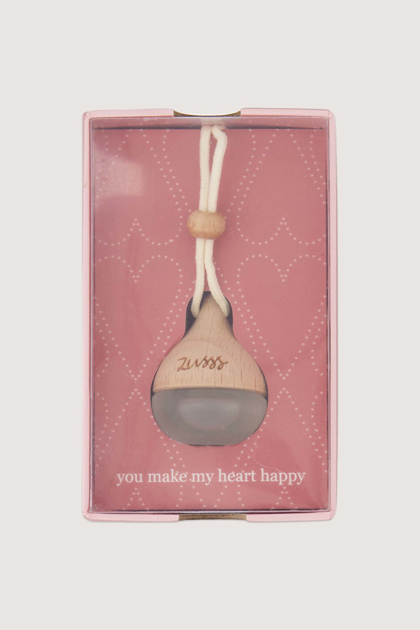 Geurhanger in doosje 'you make my heart happy'