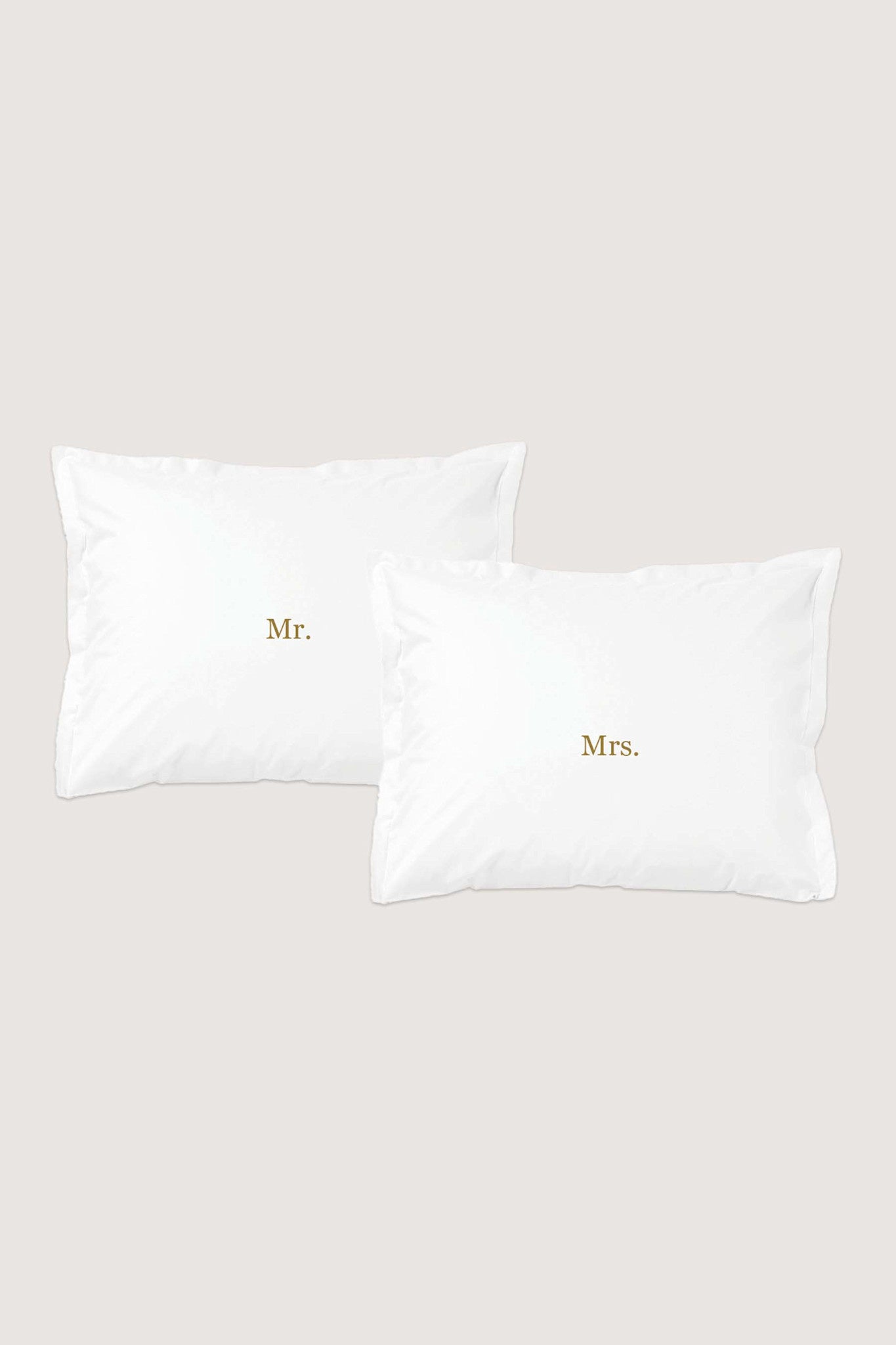 Set van 2 kussenslopen 'Mr & Mrs'