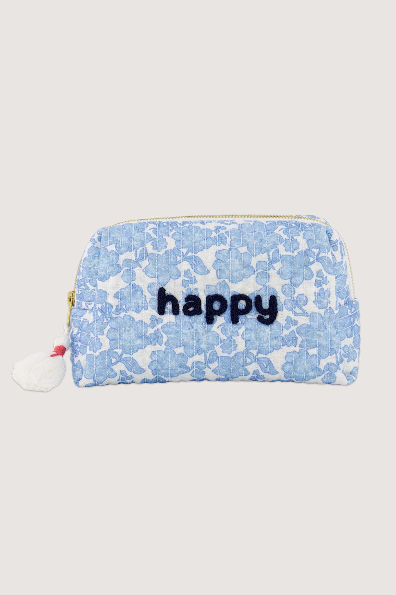Toilettas met bloemen 'Happy'