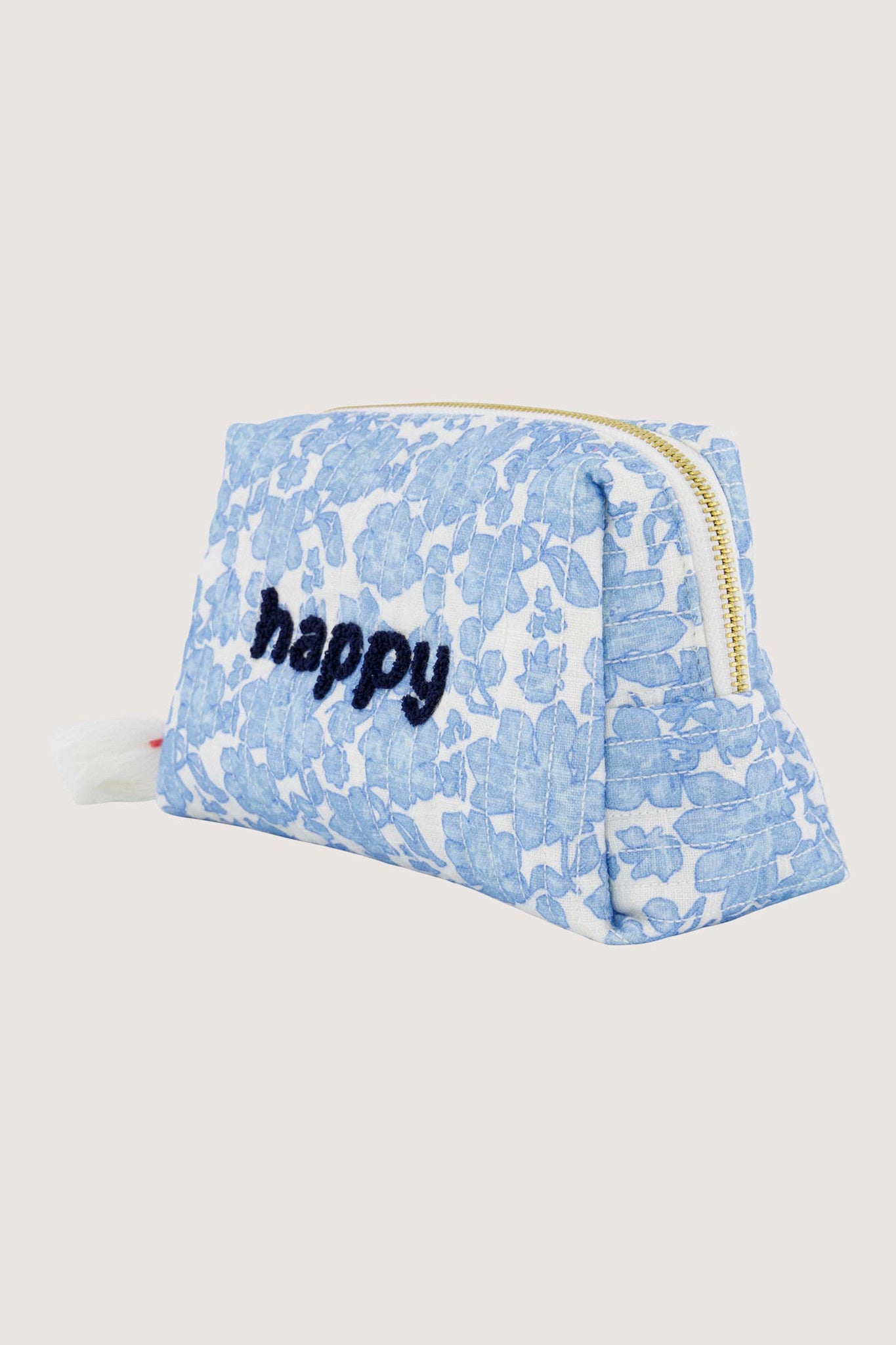 Toilettas met bloemen 'Happy'
