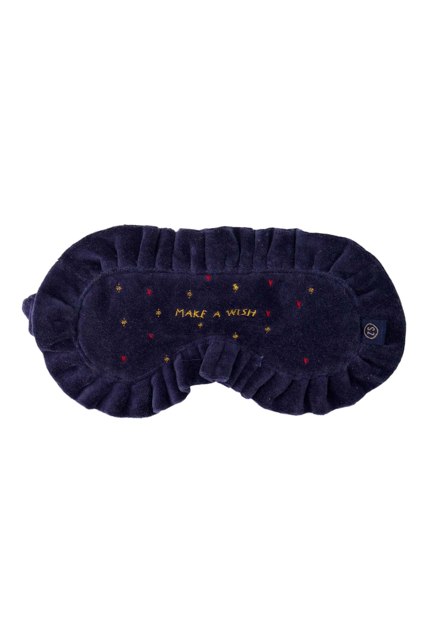 Slaapmasker velvet met sterren 'Make a wish'