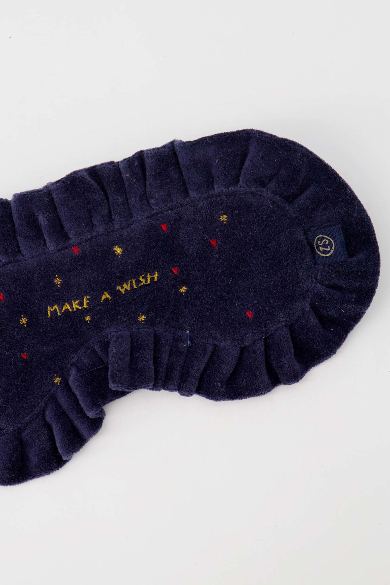 Slaapmasker velvet met sterren 'Make a wish'