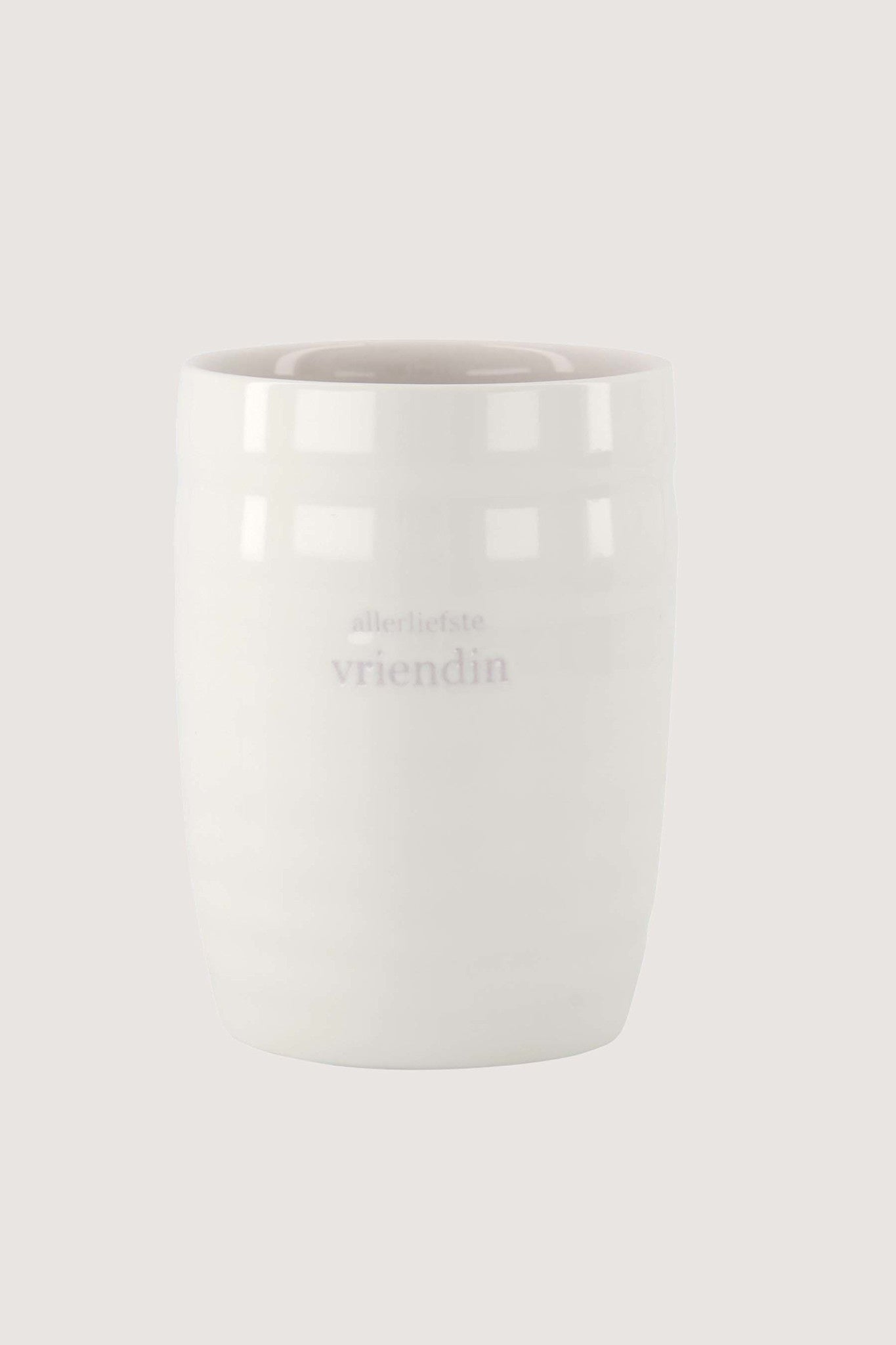 Koffiemok 'Allerliefste vriendin' - wit/lila