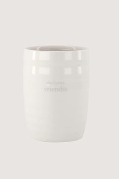 Koffiemok 'Allerliefste vriendin' - wit/lila