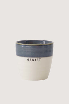 Espressomok 'Geniet' - blauw