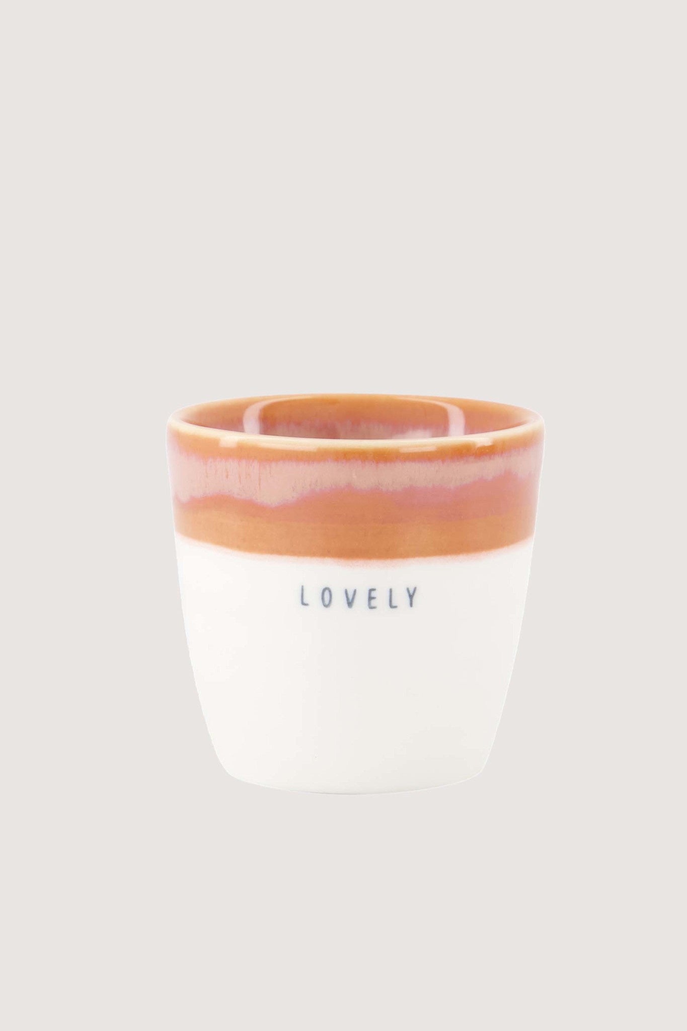 Espressomok 'Lovely' - donkerroze