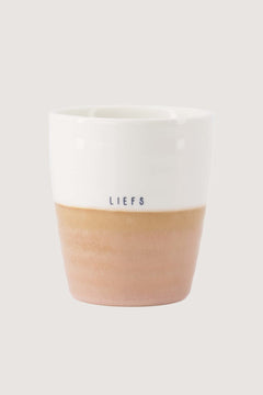 Koffiemok 'Liefs' - roze
