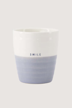 Koffiemok 'Smile' - lichtblauw