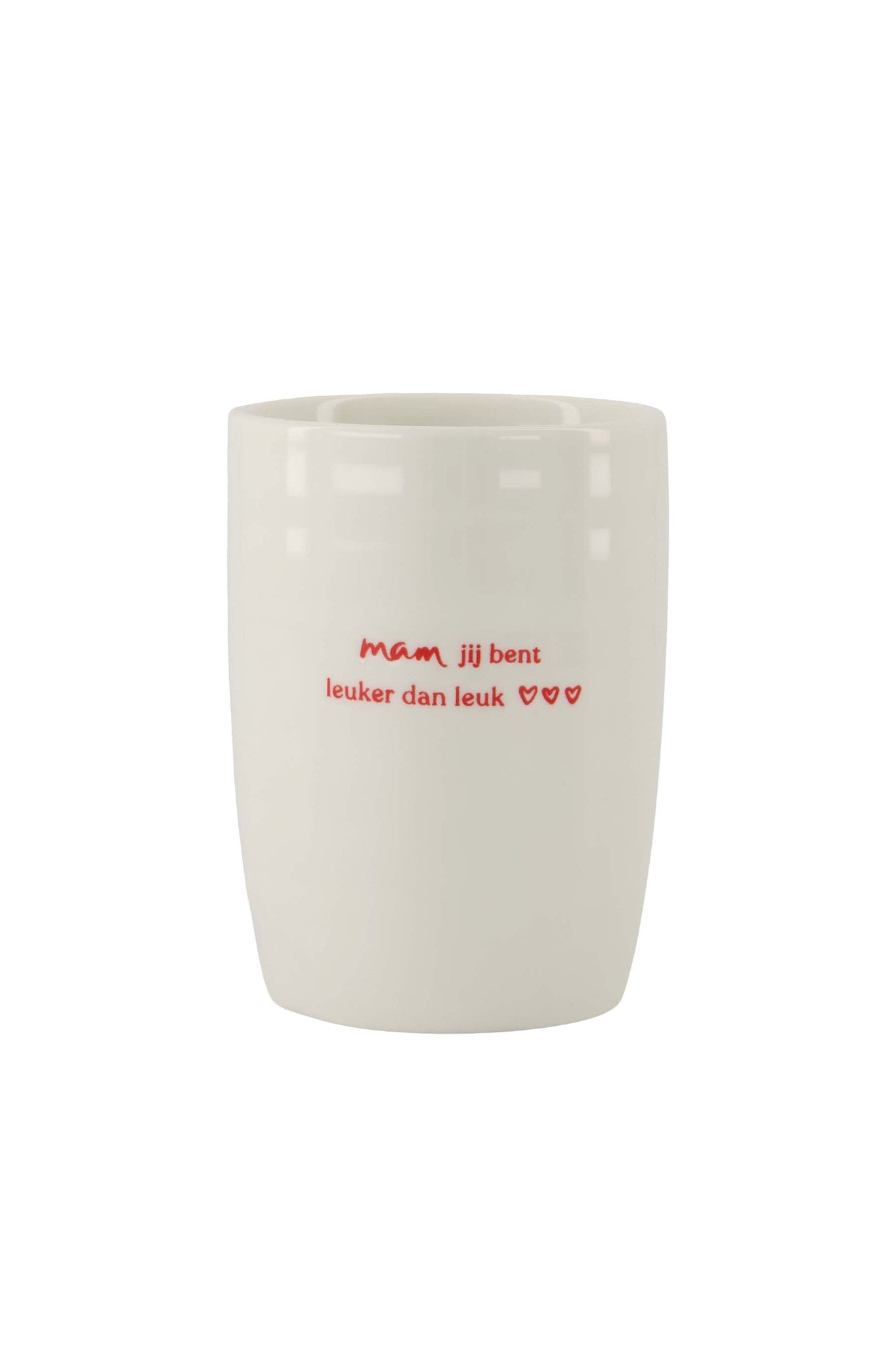 Koffiemok 'Mam, jij bent leuker dan leuk 'hartje'