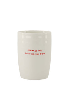 Koffiemok 'Mam, jij bent leuker dan leuk 'hartje'