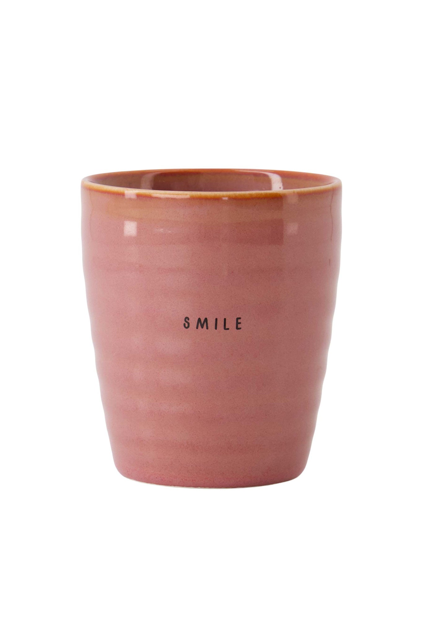 Koffiemok 'Smile' - burgundy