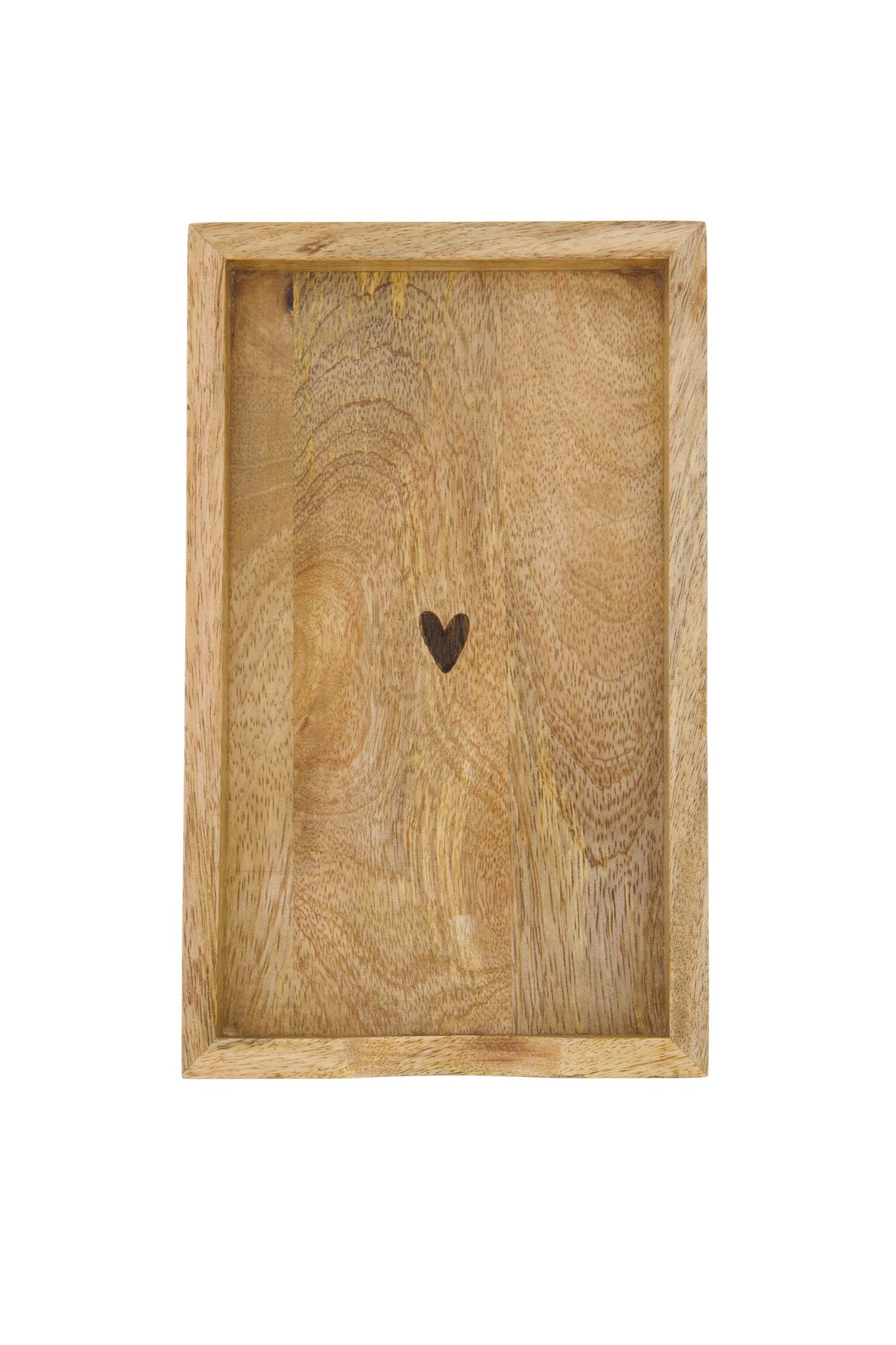 Servethouder in hout met hartje 11x20cm